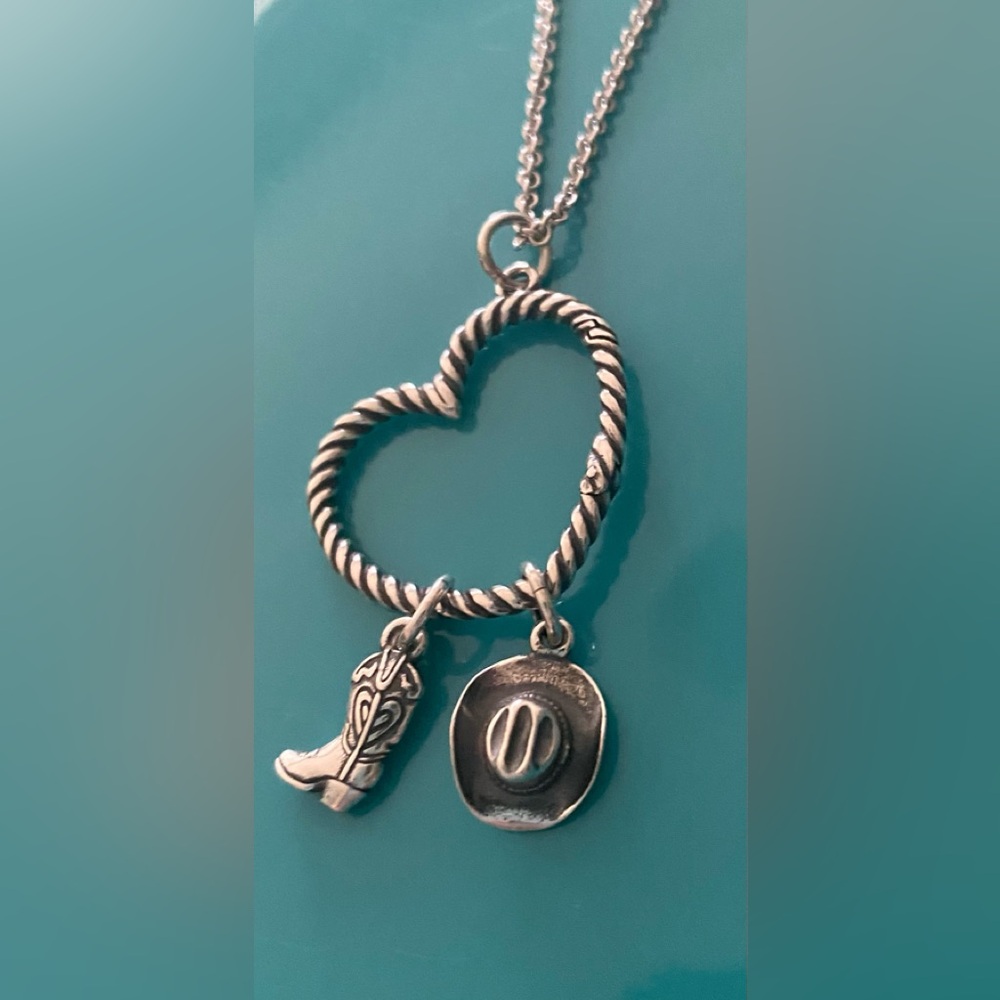 JAMES AVERY NEW Heart Charm SS Necklace 30” - Picture 5 of 10